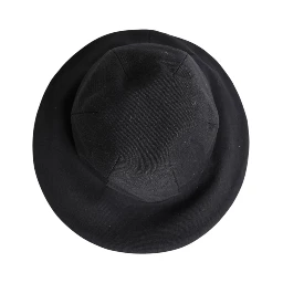 Black Cotton Wide Brim Bucket Hat