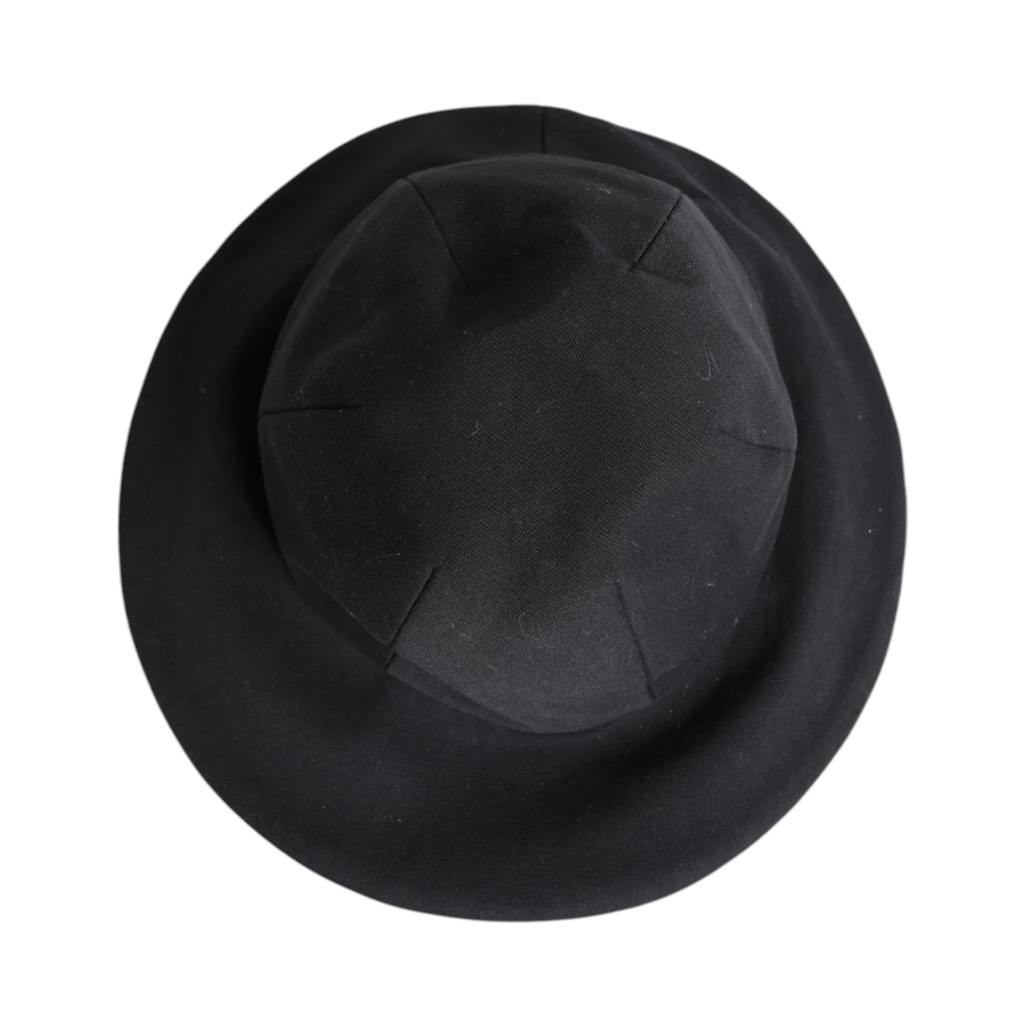 Black Cotton Wide Brim Bucket Hat