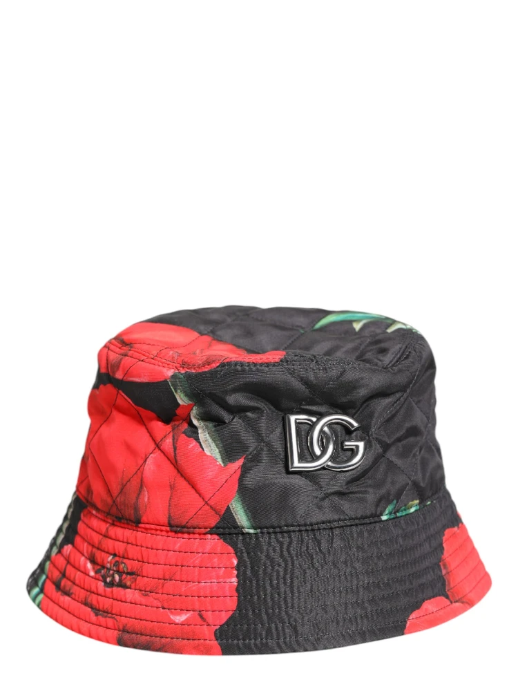 Multicolor DG Plaque Wide Brim Bucket Hat