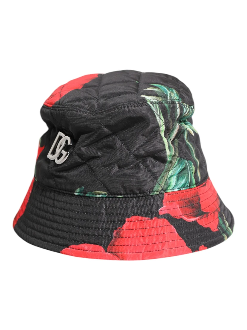 Multicolor DG Plaque Wide Brim Bucket Hat