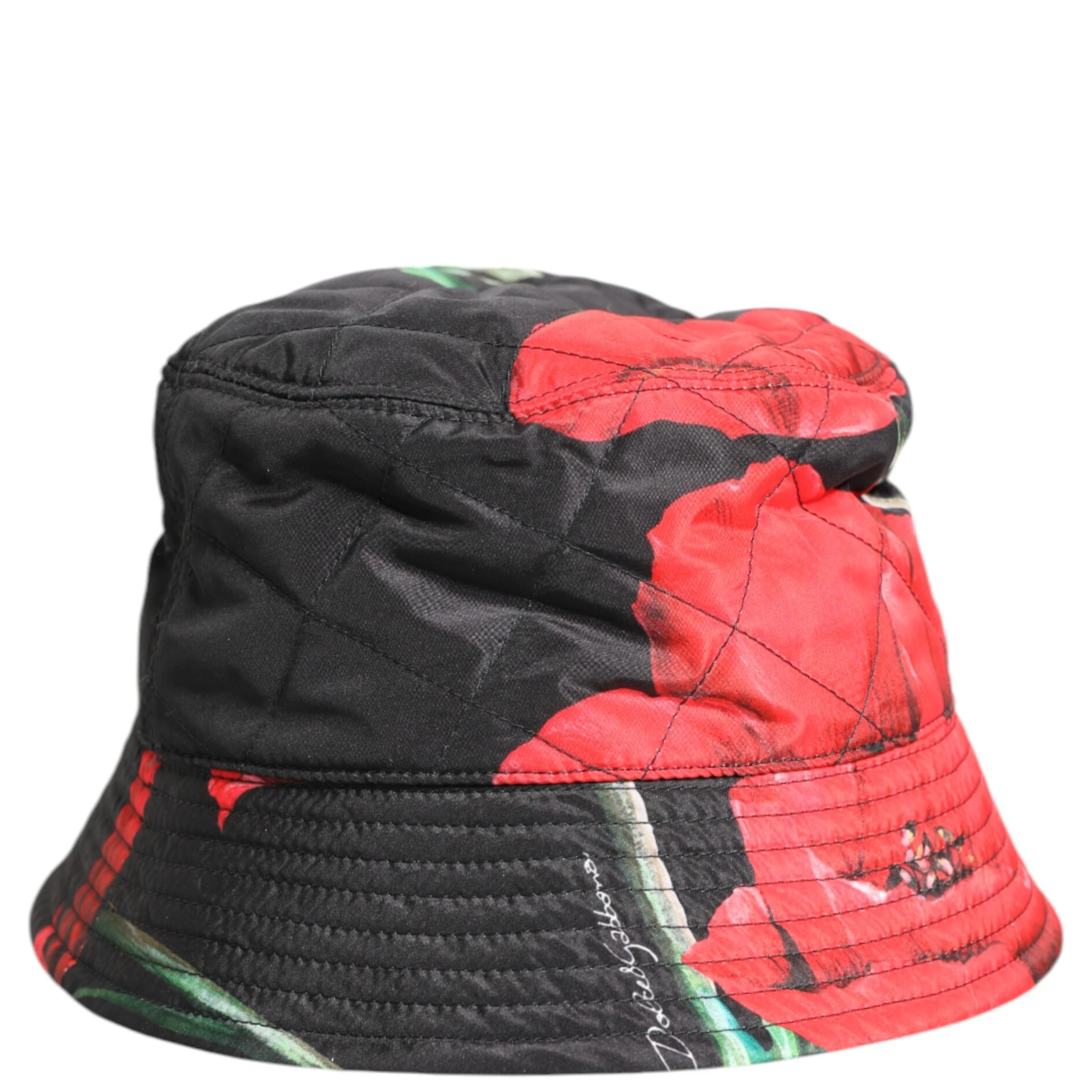 Multicolor DG Plaque Wide Brim Bucket Hat