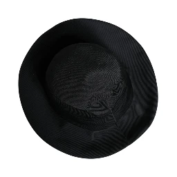 Black Cotton Wide Brim Fedora Hat