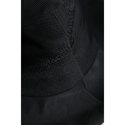 Black Cotton Wide Brim Fedora Hat