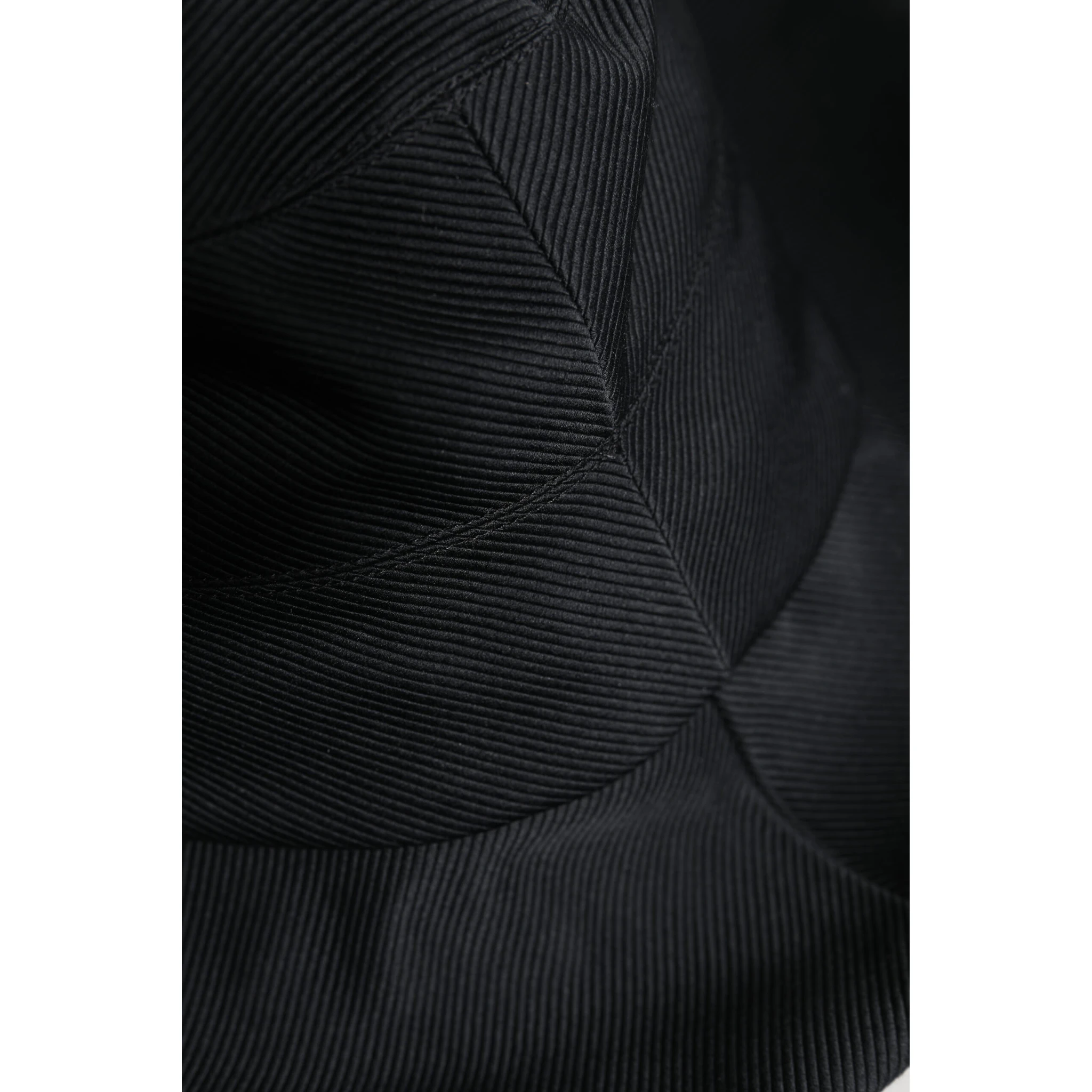 Black Cotton Wide Brim Fedora Hat