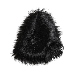 Black Acrylic Fur Womens Bucket Hat