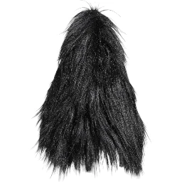 Black Acrylic Fur Womens Bucket Hat