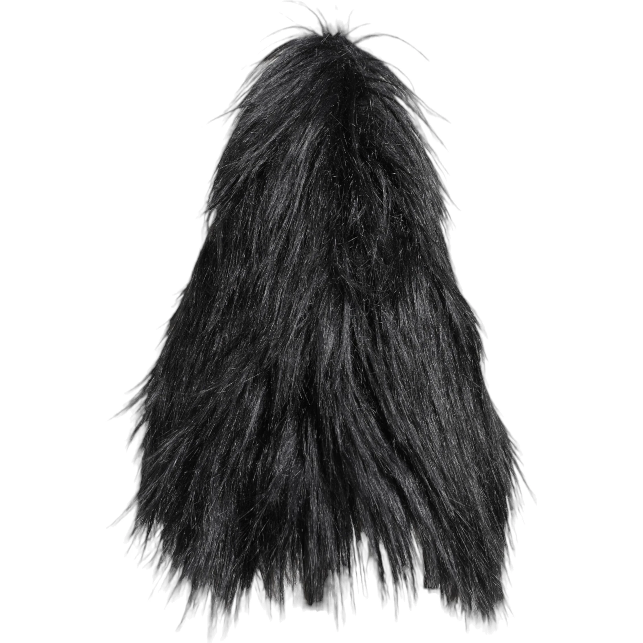 Black Acrylic Fur Womens Bucket Hat