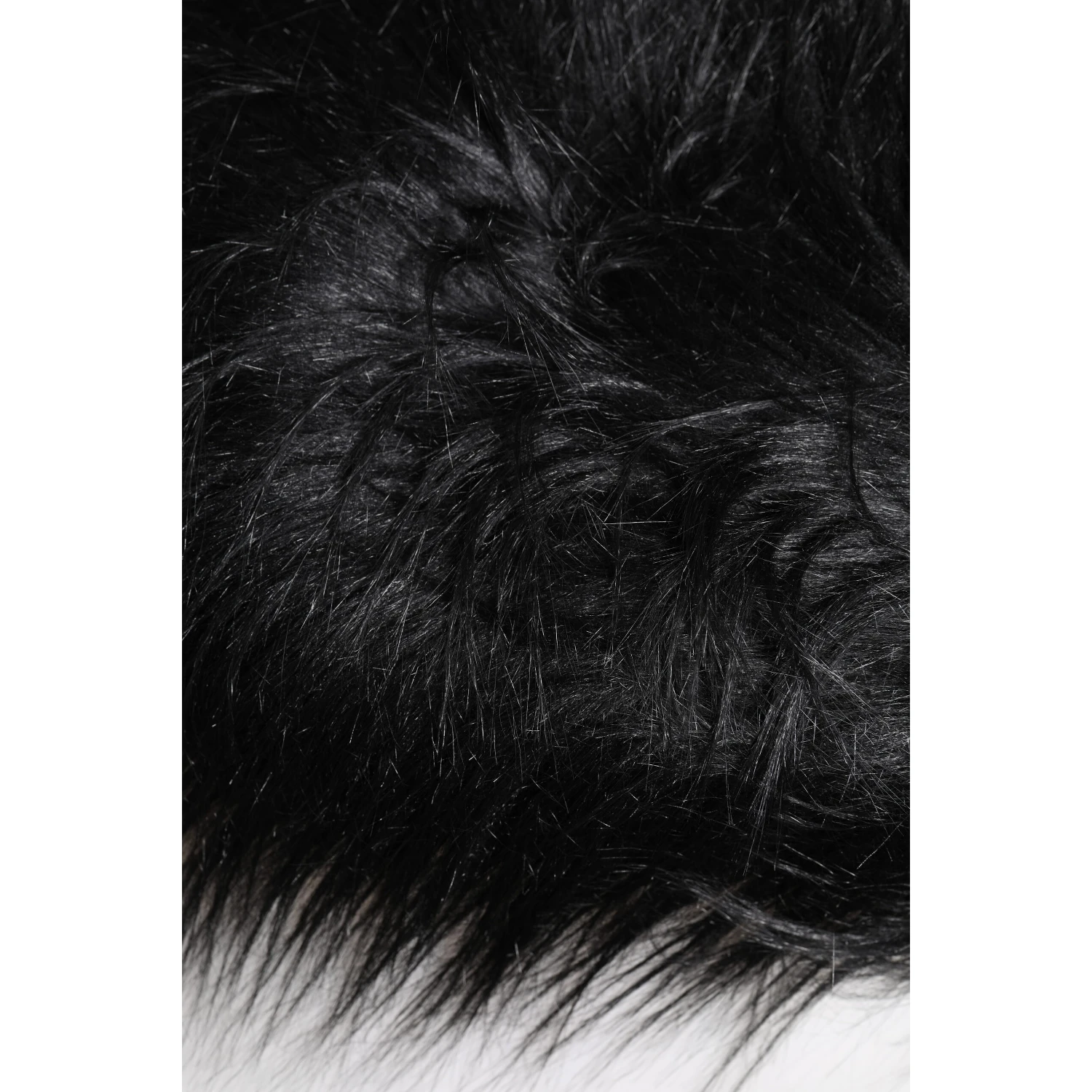 Black Acrylic Fur Womens Bucket Hat