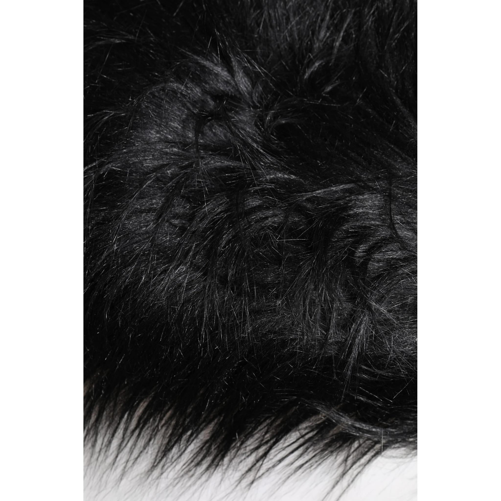 Black Acrylic Fur Womens Bucket Hat