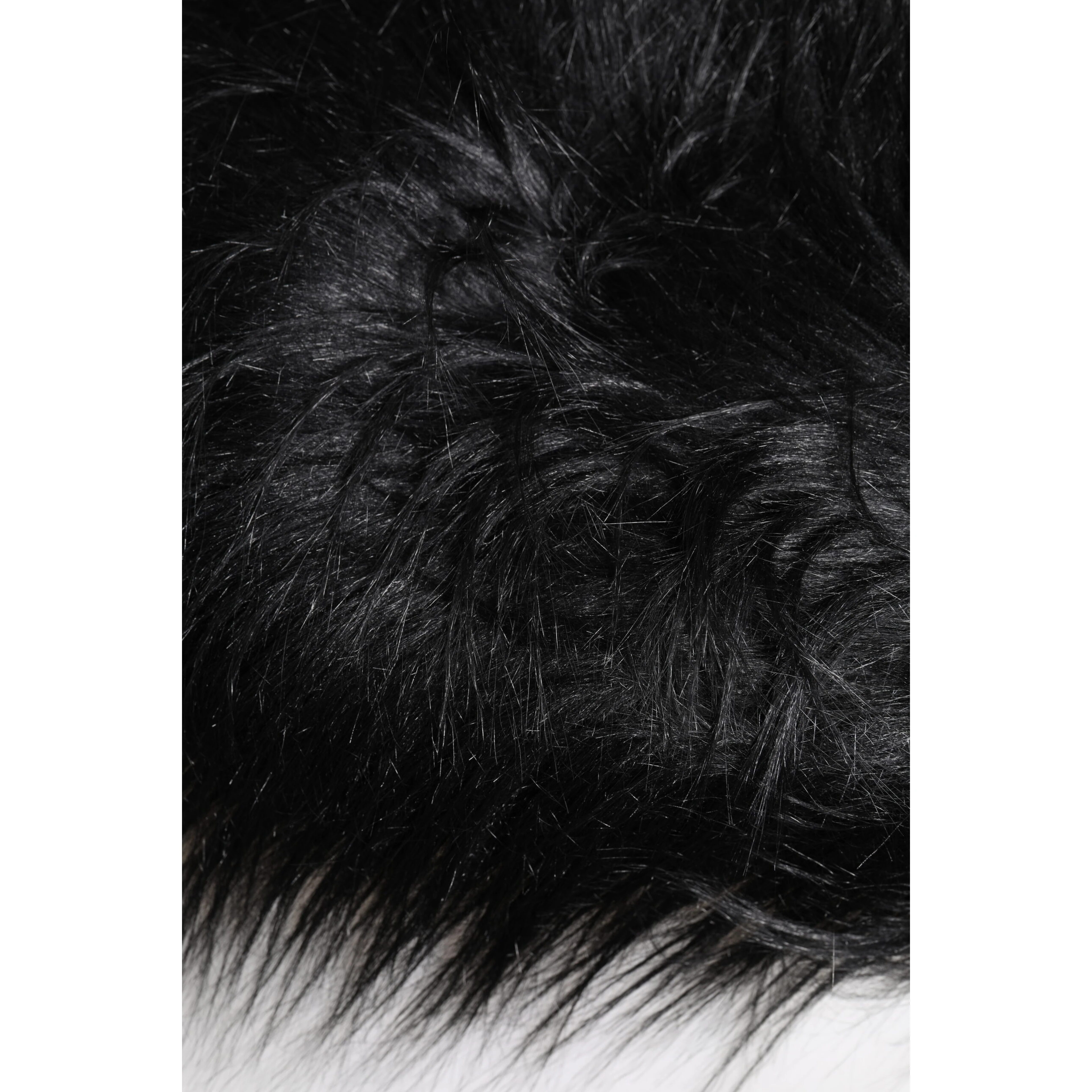 Black Acrylic Fur Womens Bucket Hat