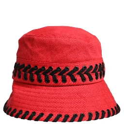 Red Lace Polyester Wide Brim Bucket Hat