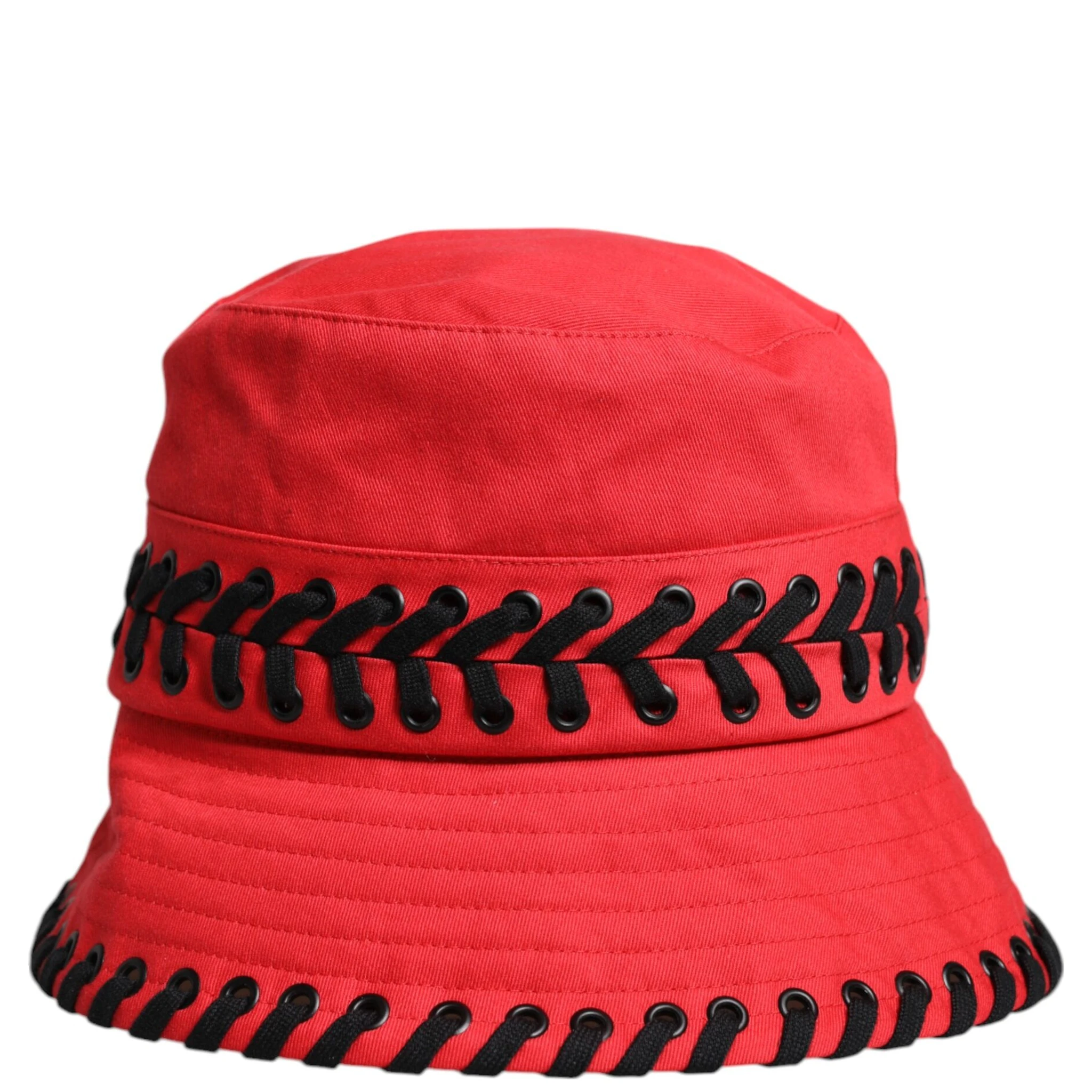 Red Lace Polyester Wide Brim Bucket Hat