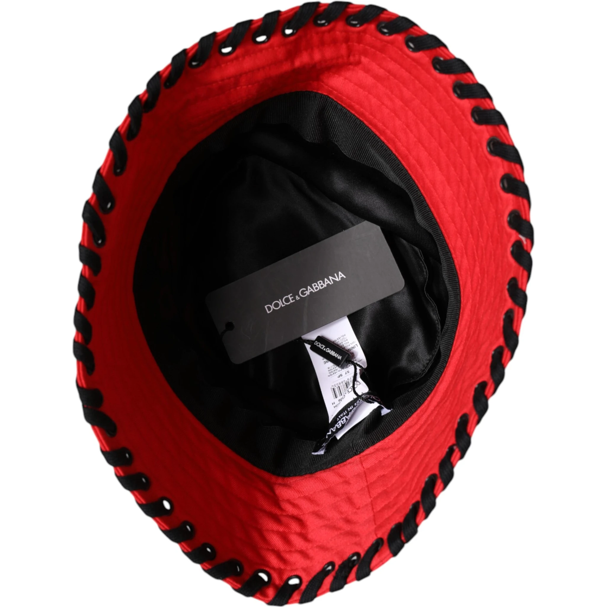 Red Lace Polyester Wide Brim Bucket Hat