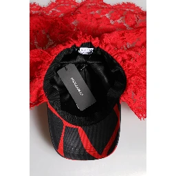 Red Black Lace Tulle Cotton Baseball Cap