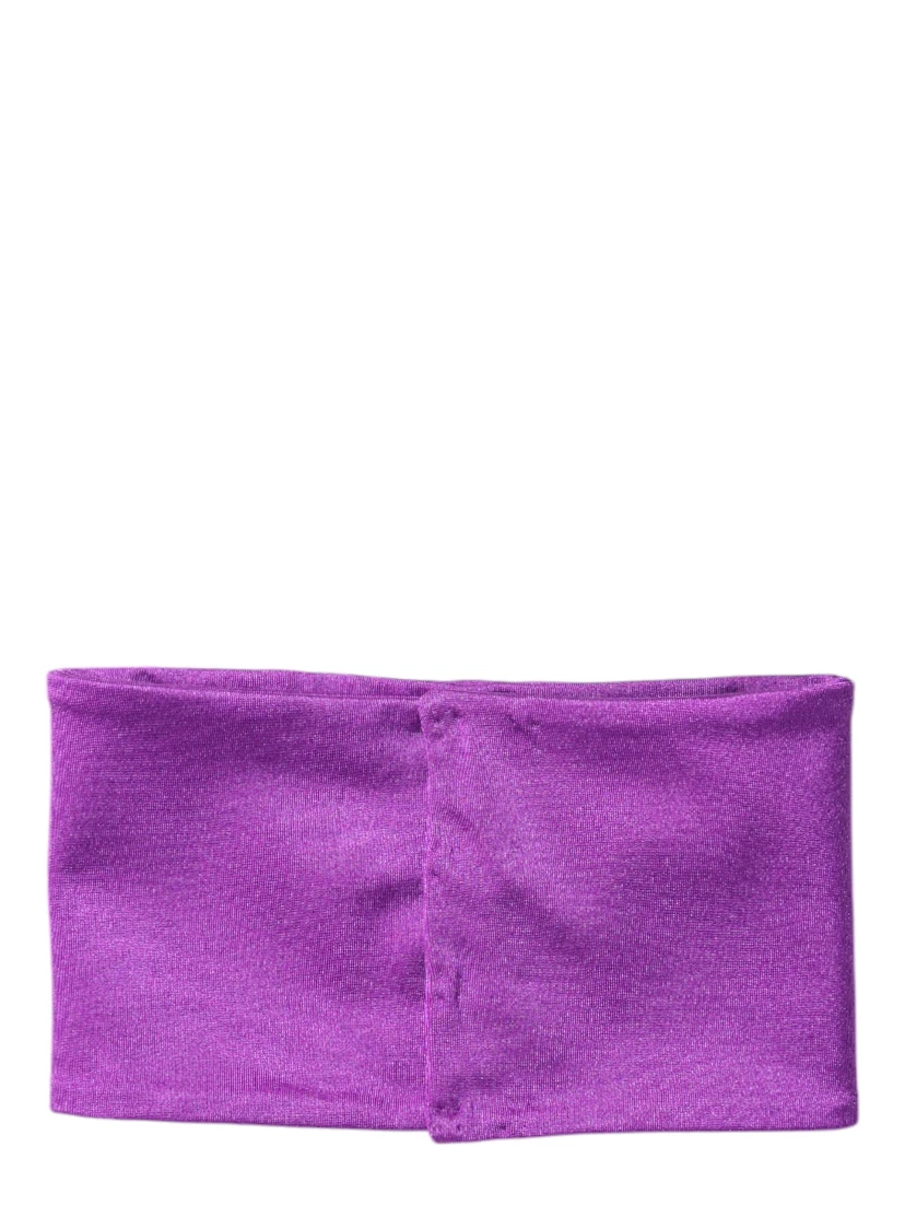 Purple Nylon Stretch Women Neck Warmer Scarf