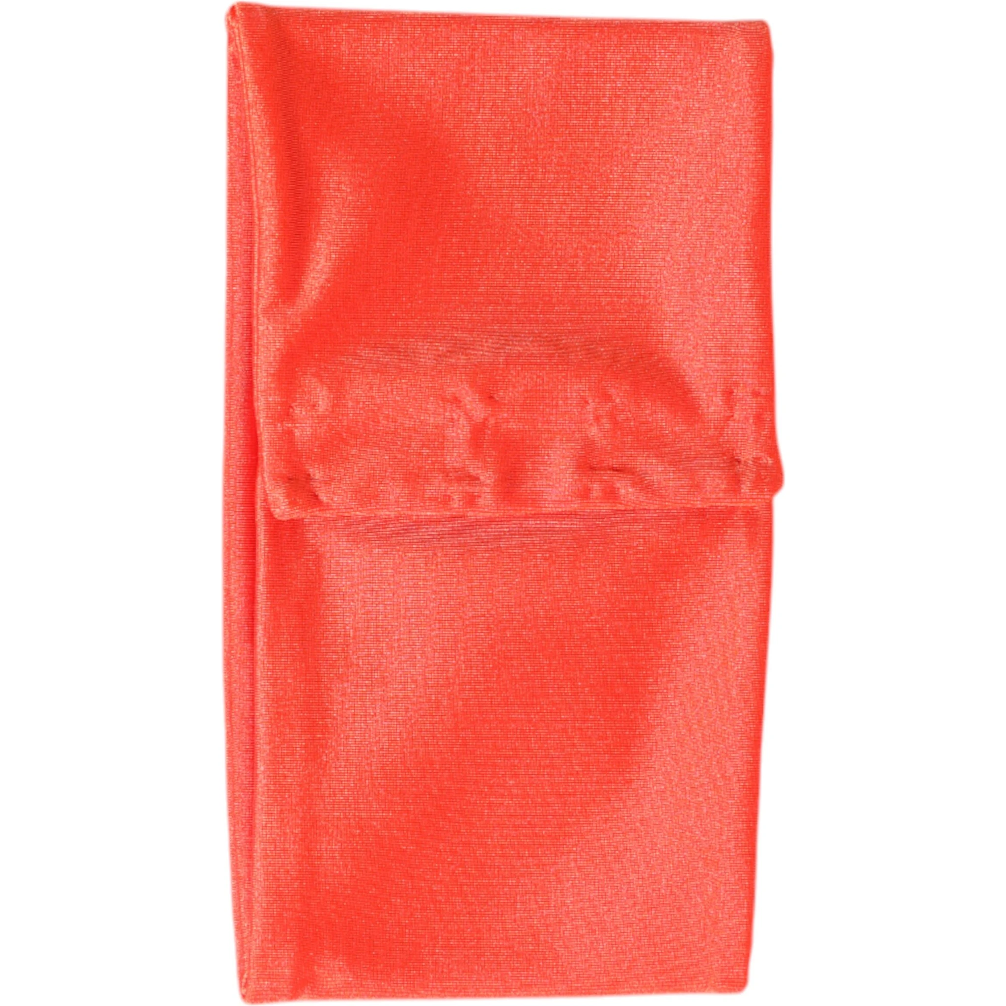 Orange Nylon Stretch Women Neck Warmer Scarf