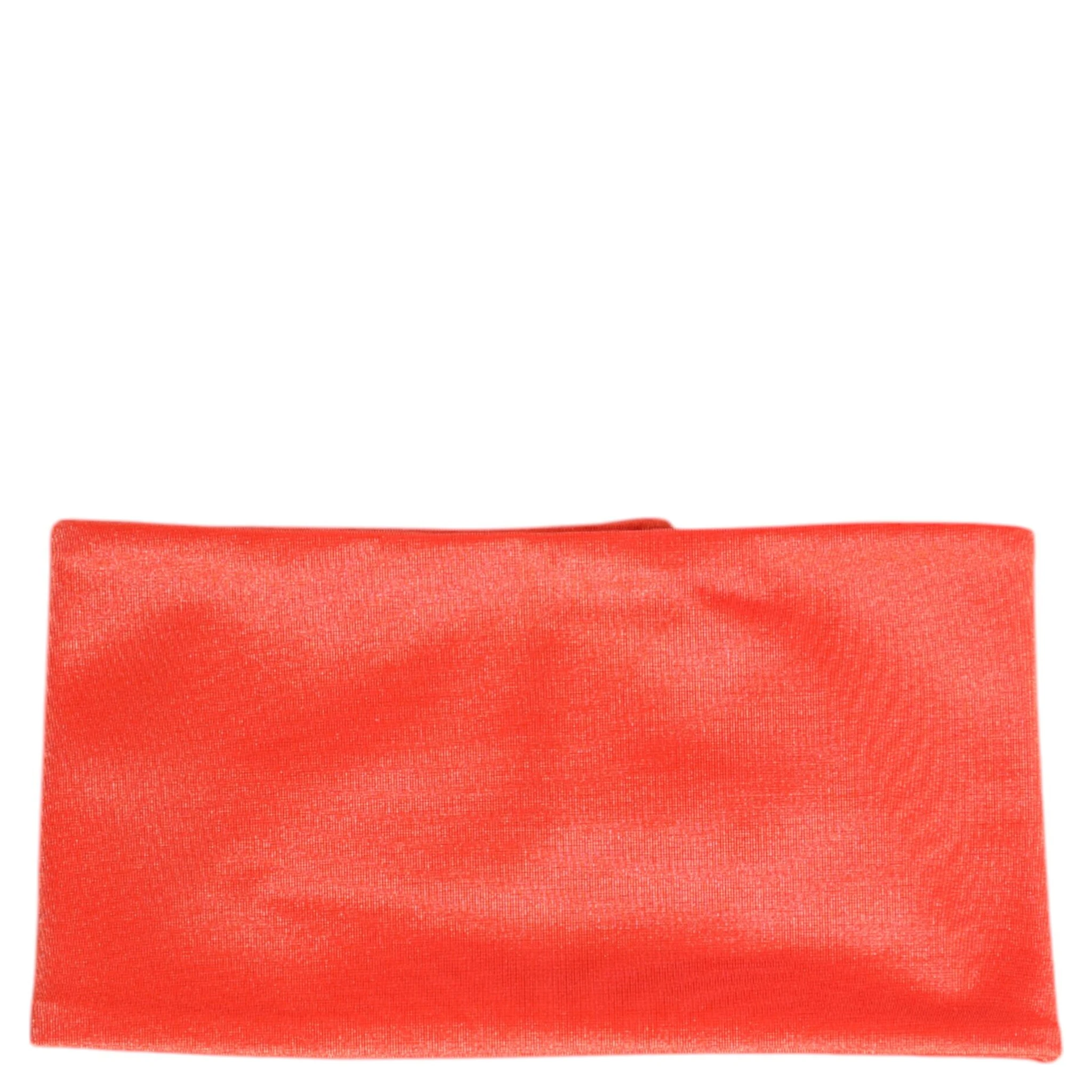 Orange Nylon Stretch Women Neck Warmer Scarf