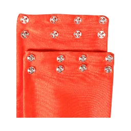 Orange Nylon Stretch Women Neck Warmer Scarf