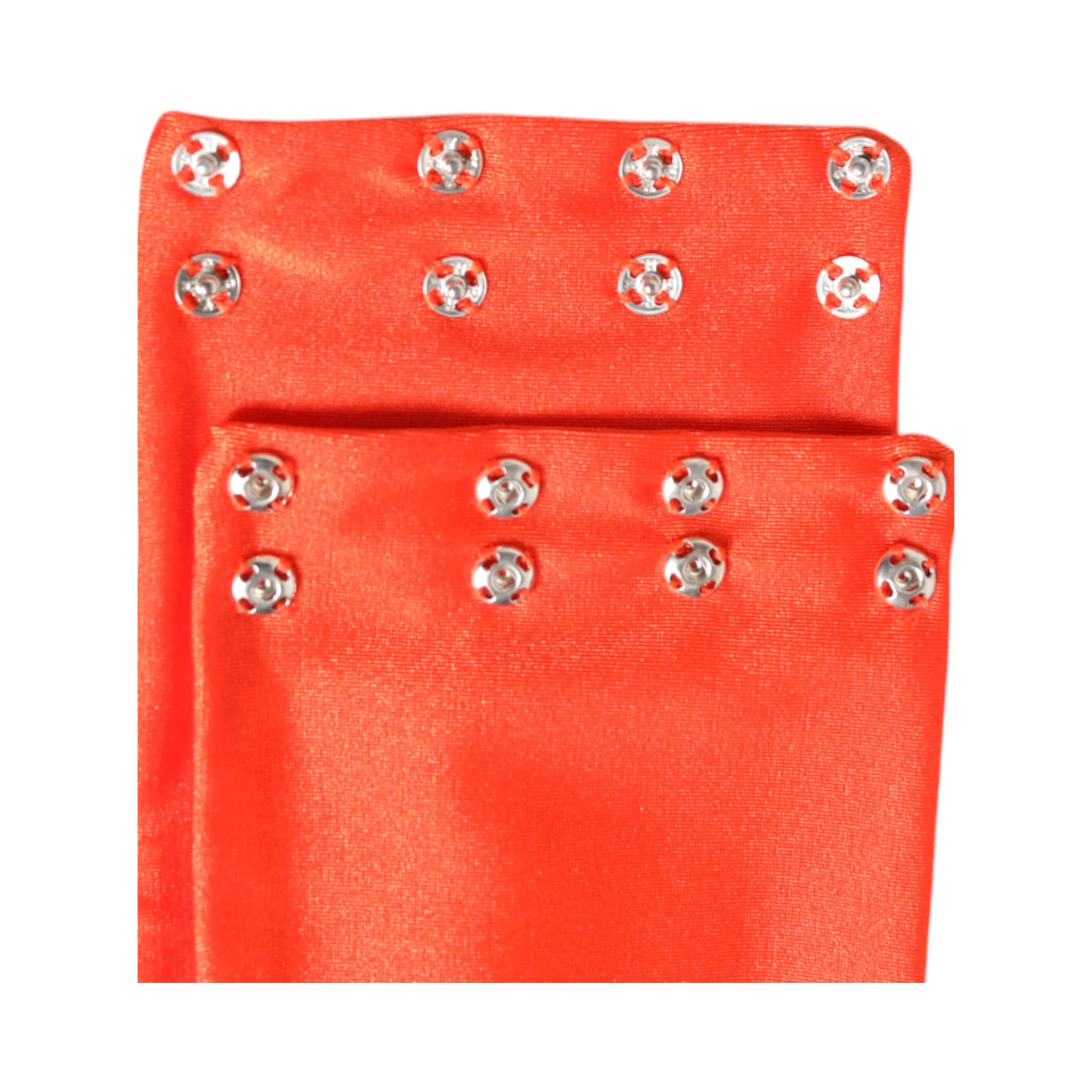 Orange Nylon Stretch Women Neck Warmer Scarf