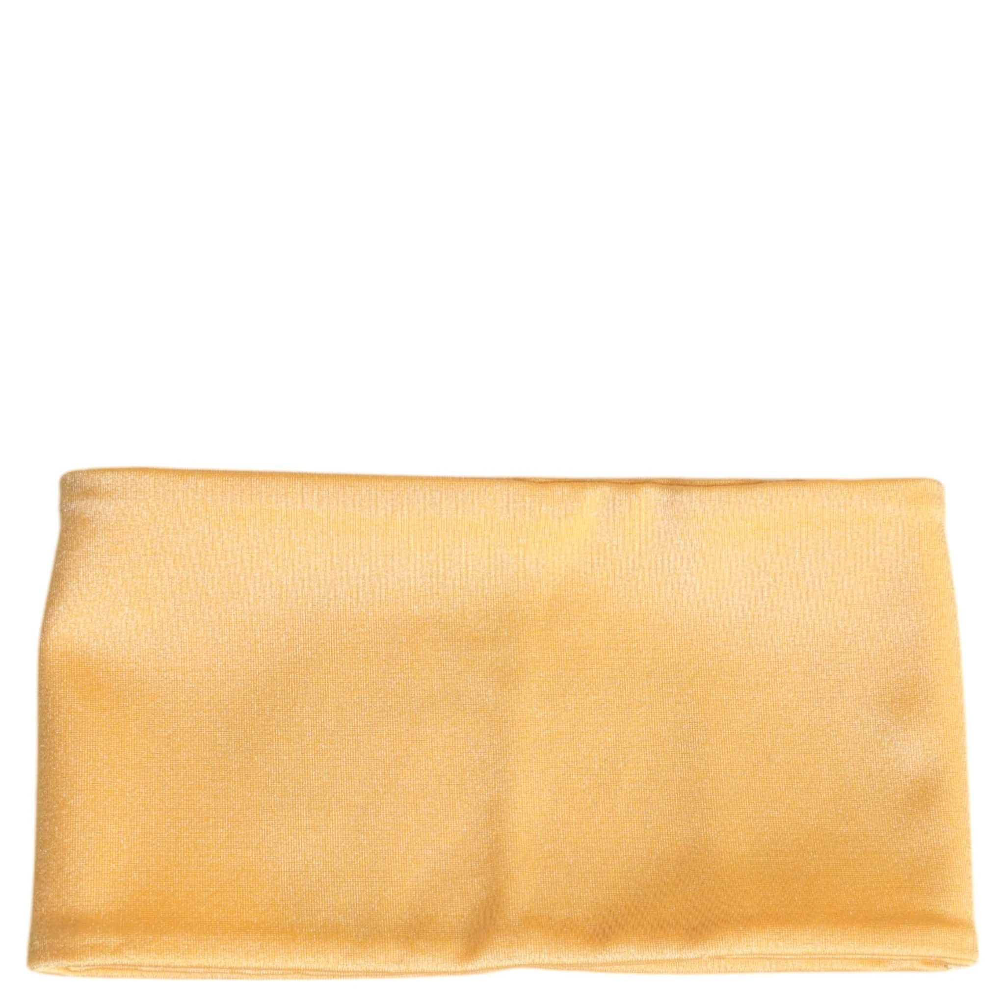Yellow Nylon Stretch Women Neck Warmer Scarf