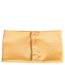 Yellow Nylon Stretch Women Neck Warmer Scarf