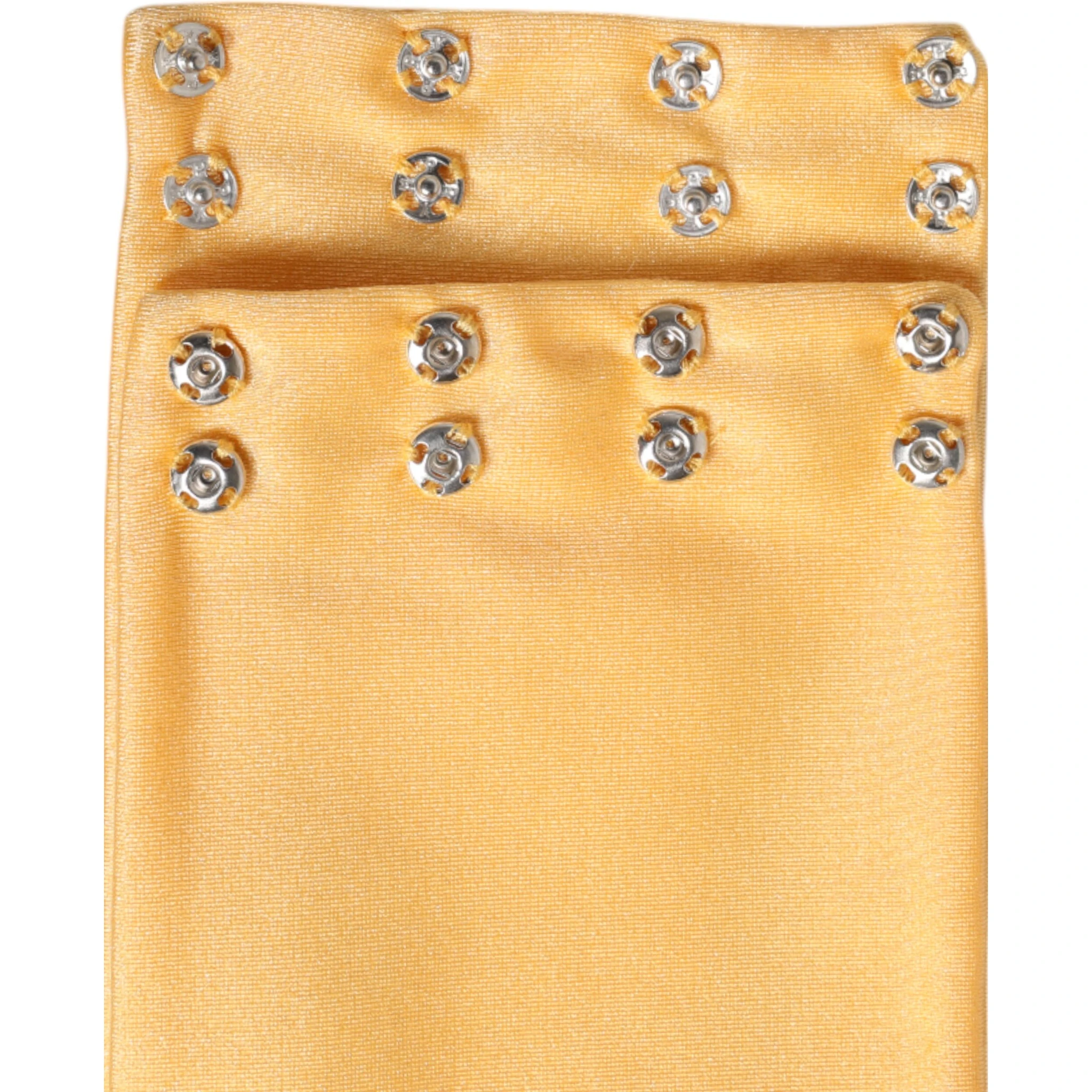 Yellow Nylon Stretch Women Neck Warmer Scarf