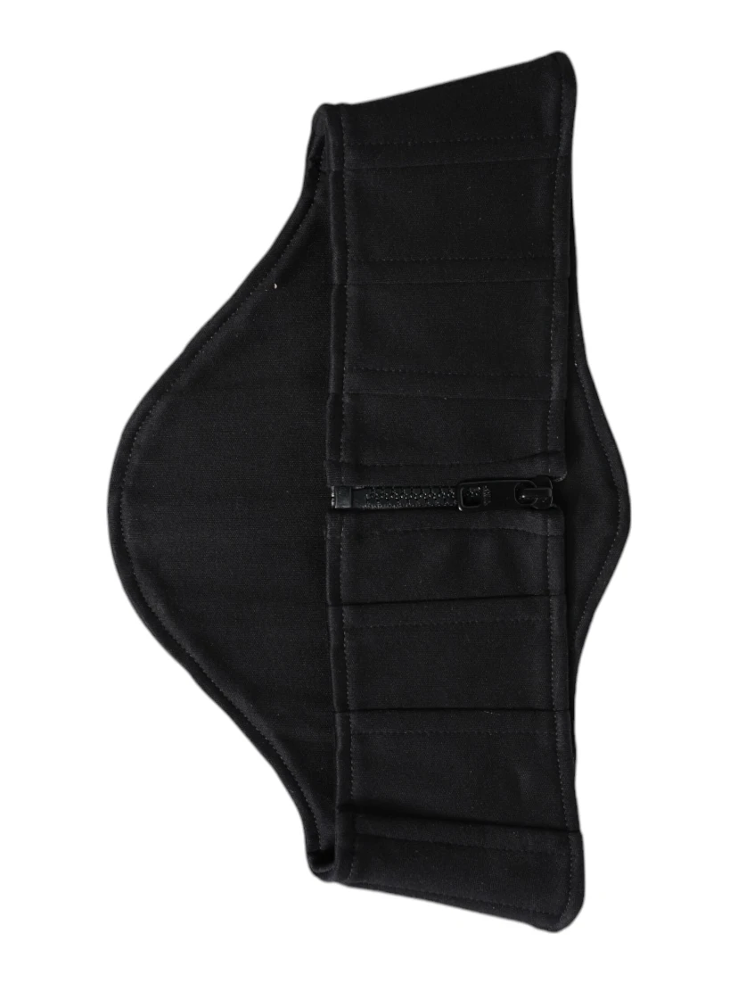 Black Cotton Waist Tuxedo Belt Cummerbund