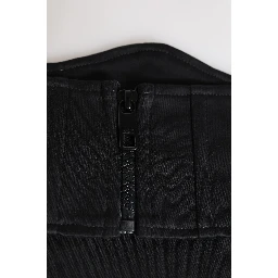 Black Cotton Waist Tuxedo Belt Cummerbund