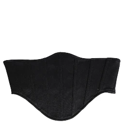 Black Cotton Waist Tuxedo Belt Cummerbund