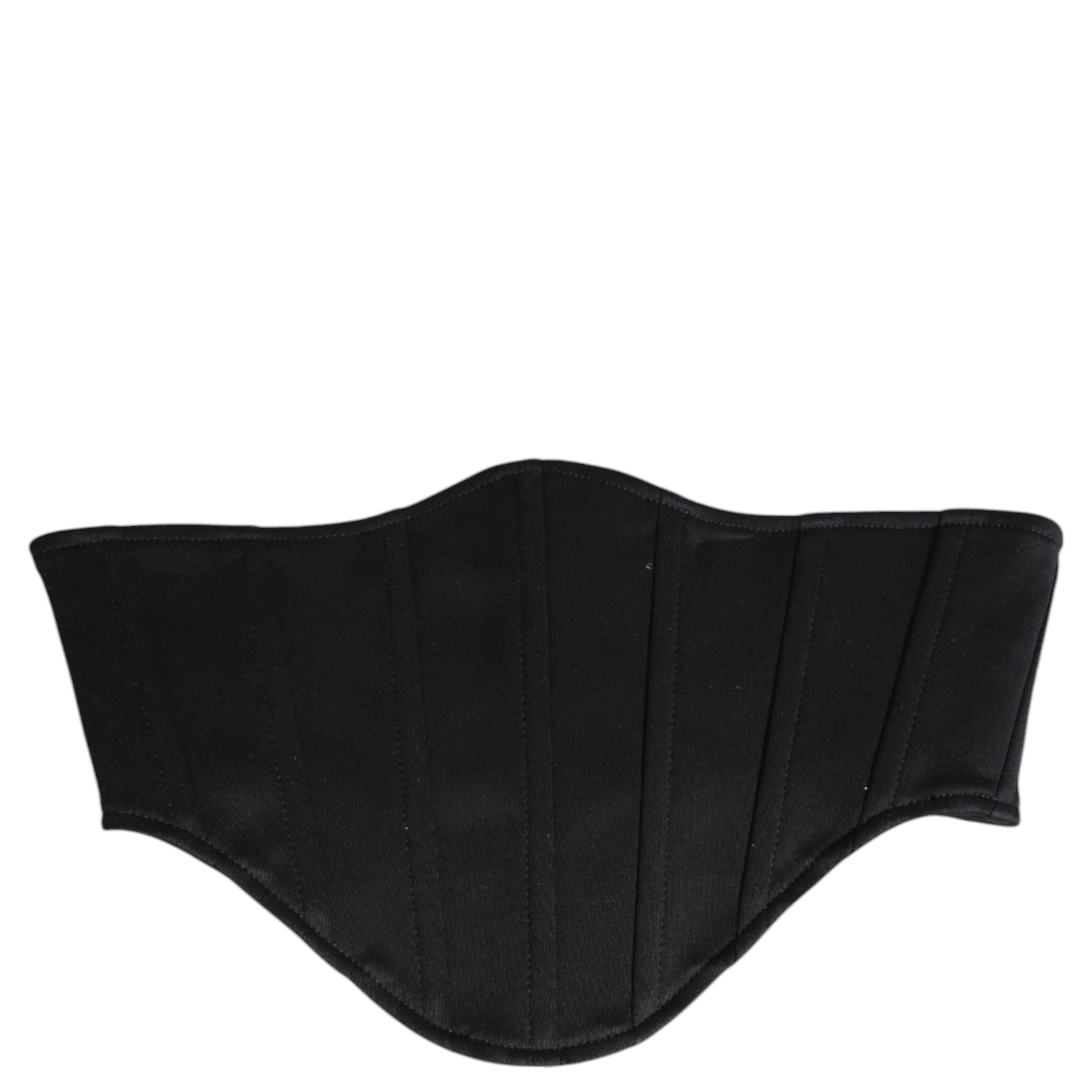 Black Cotton Waist Tuxedo Belt Cummerbund