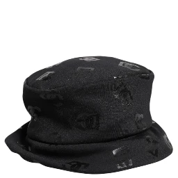 Black DG Monogram Polyester Jacquard Bucket Hat
