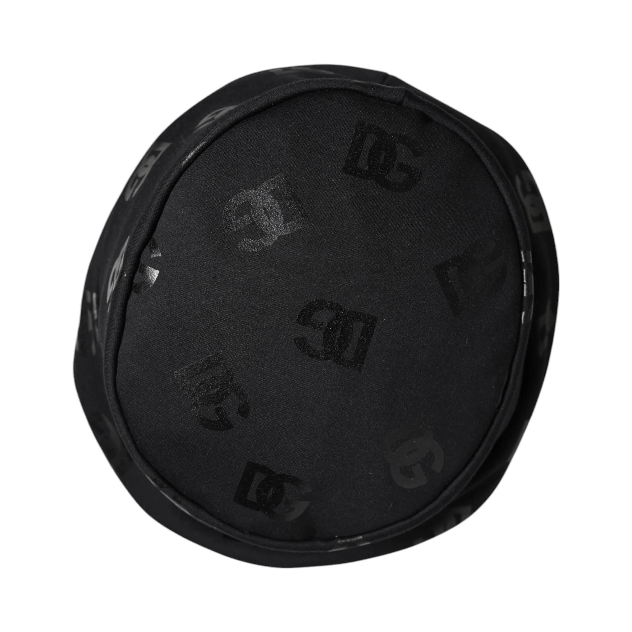 Black DG Monogram Polyester Jacquard Bucket Hat