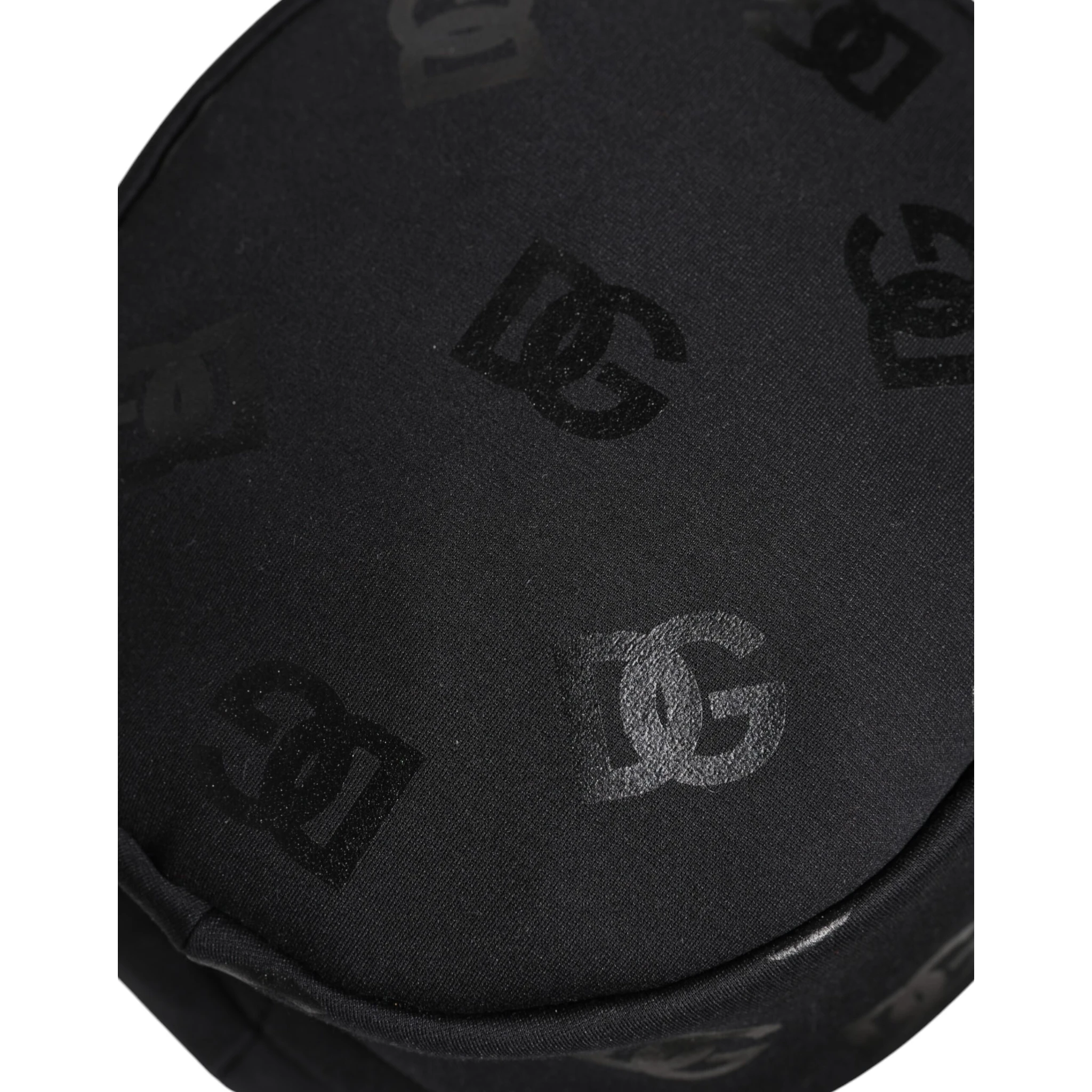 Black DG Monogram Polyester Jacquard Bucket Hat