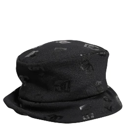 Black DG Monogram Polyester Jacquard Bucket Hat