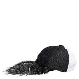 White Black Polka Dot Feathers Baseball Cap