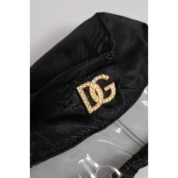 Black Nylon PVC DG Logo Bucket Hat