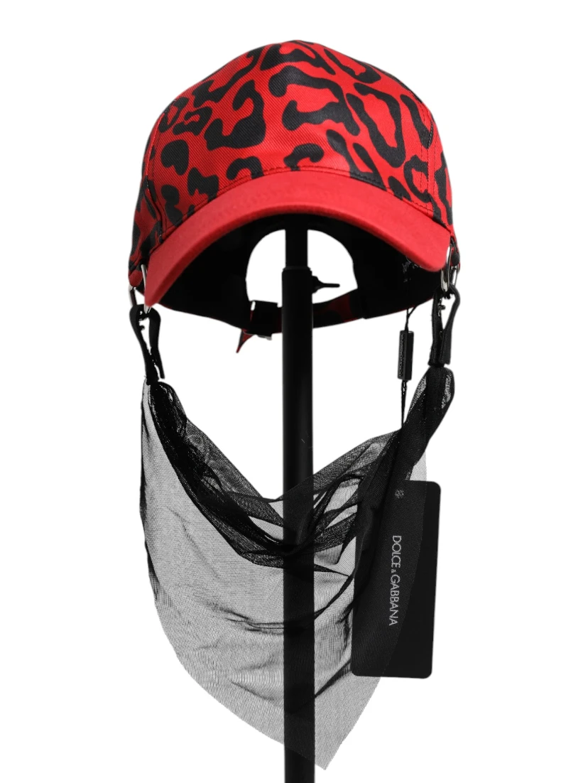 Red Cotton 6 Panels Women Baseball Cap