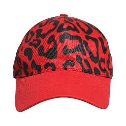 Red Cotton 6 Panels Women Baseball Cap