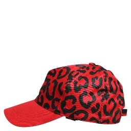 Red Cotton 6 Panels Women Baseball Cap