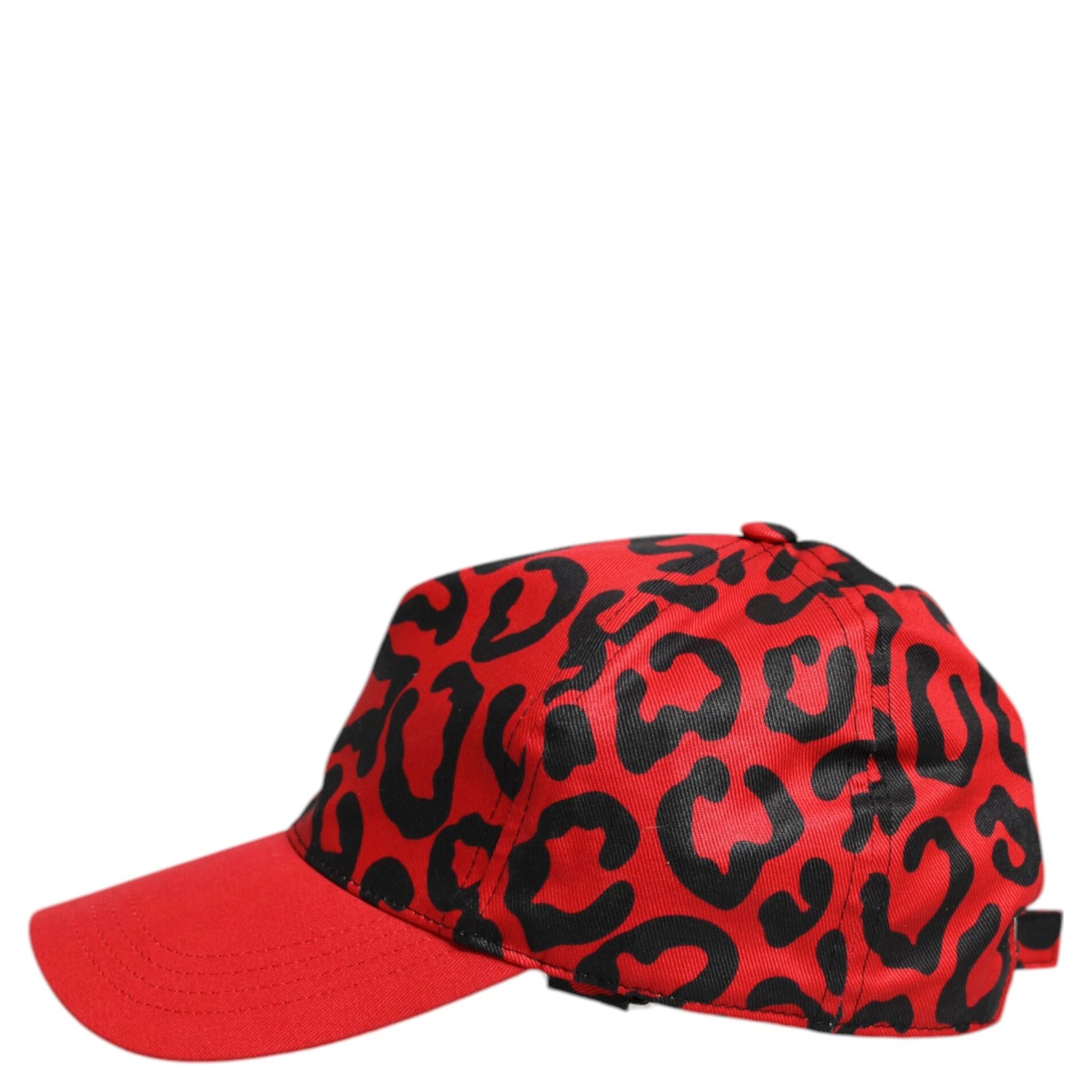 Red Cotton 6 Panels Women Baseball Cap