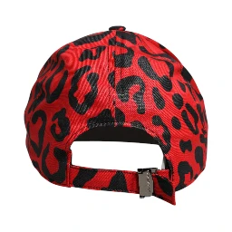 Red Cotton 6 Panels Women Baseball Cap