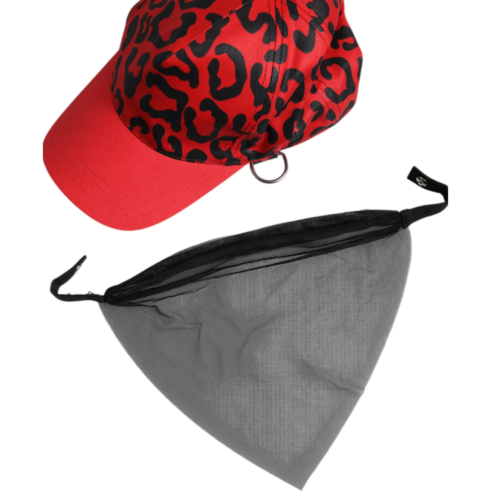 Red Cotton 6 Panels Women Baseball Cap