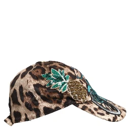 Brown Leopard Sequin Sicily Baseball Cap