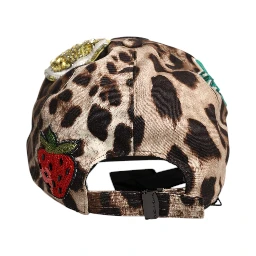 Brown Leopard Sequin Sicily Baseball Cap