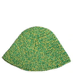 Green Cotton Crochet DG Logo Bucket Hat