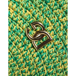 Green Cotton Crochet DG Logo Bucket Hat