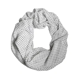 White Polka Dots Polyester Wrap Shawl Scarf
