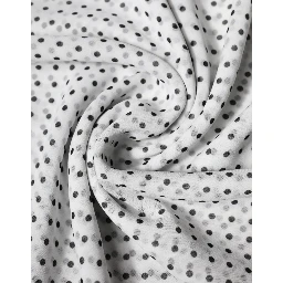 White Polka Dots Polyester Wrap Shawl Scarf