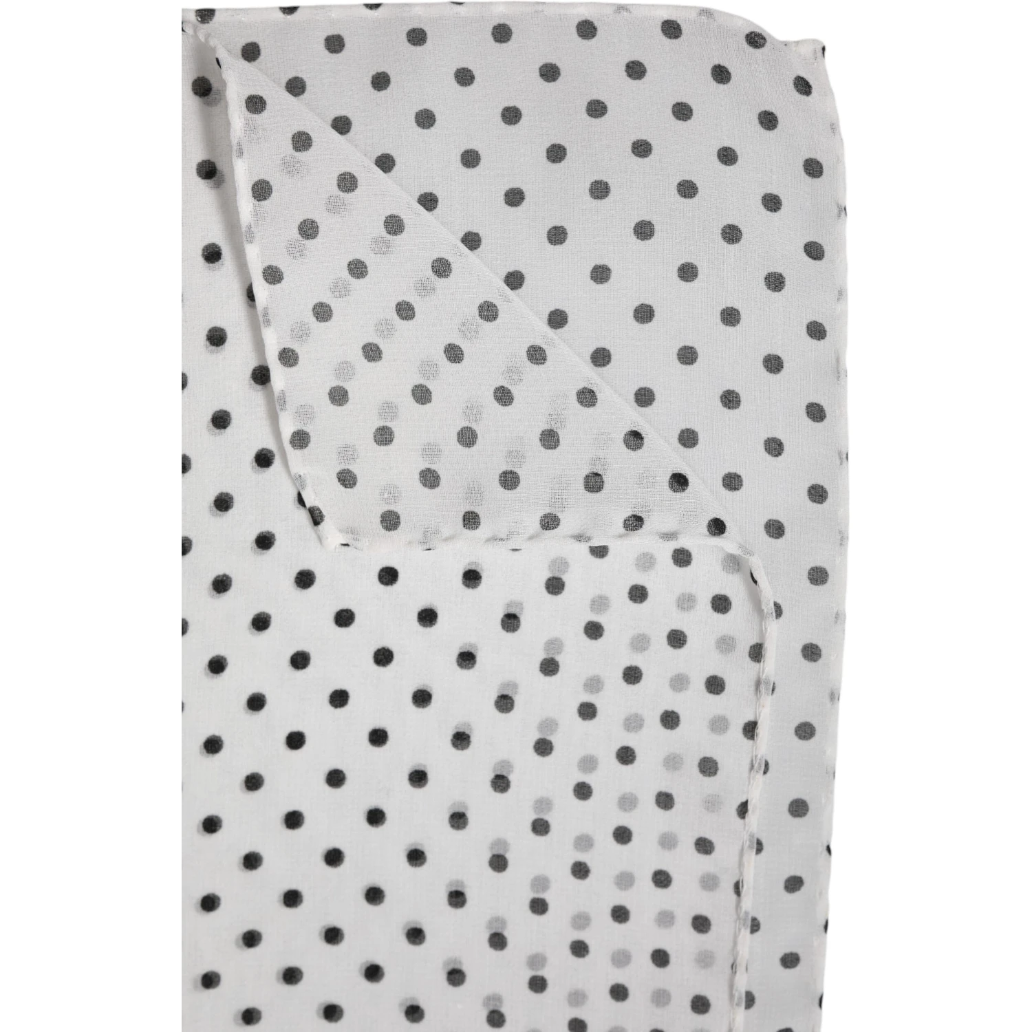White Polka Dots Polyester Wrap Shawl Scarf