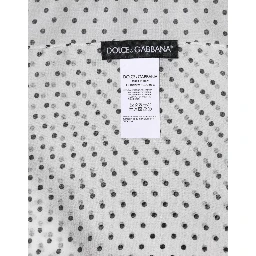 White Polka Dots Polyester Wrap Shawl Scarf